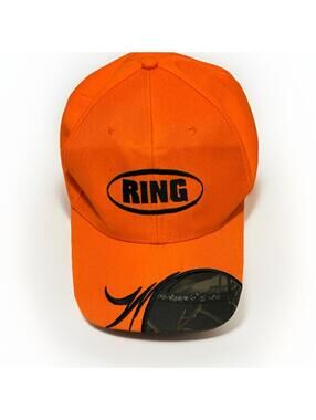 Ring Camo Hunting Baseball Cap Adjustable Size Bright Orange Camo